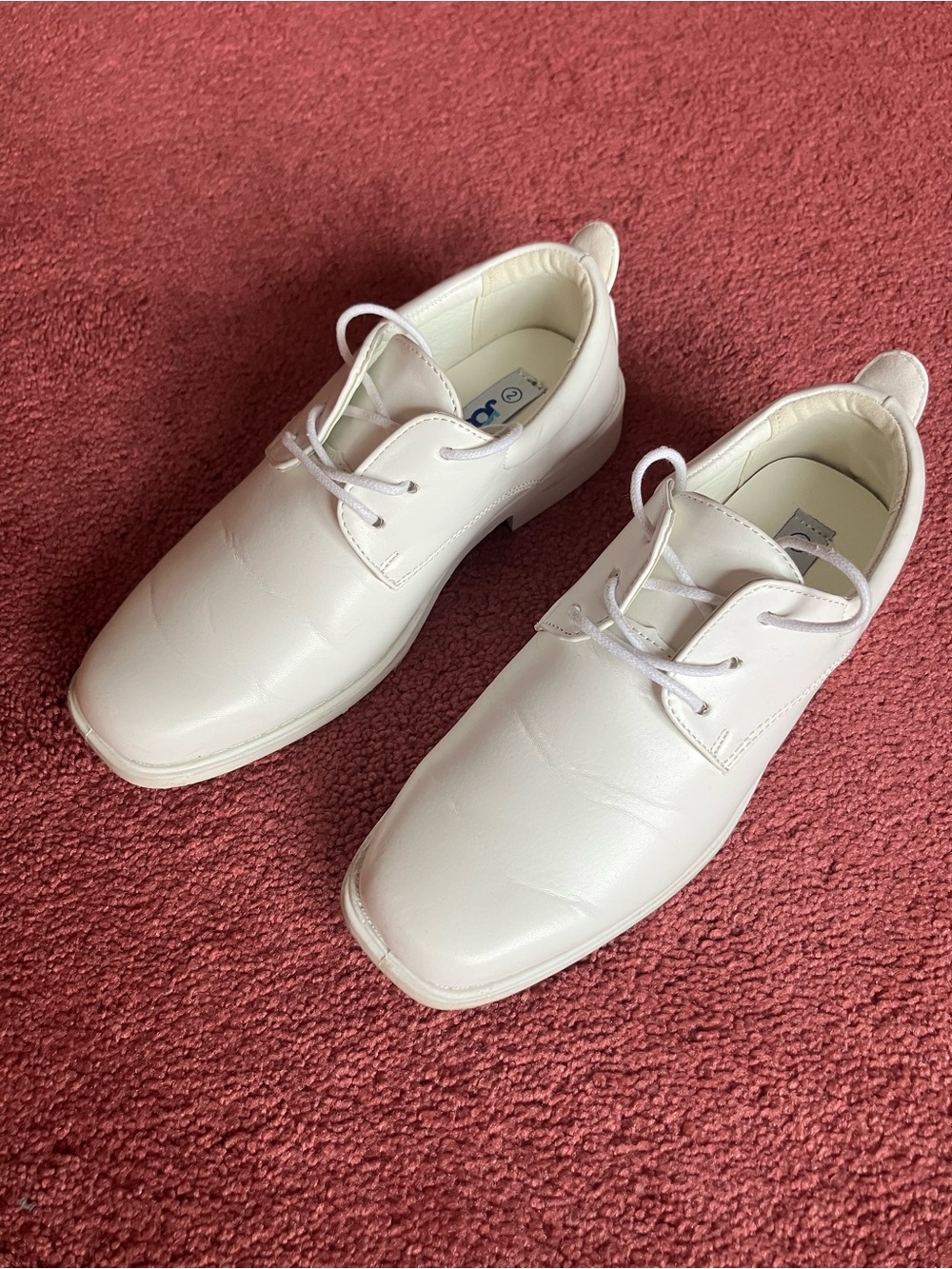 Boys white dress shoes